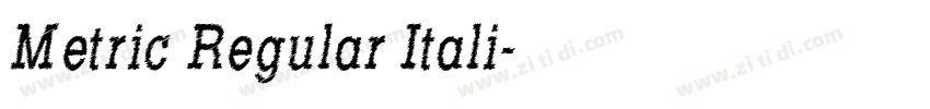 Metric Regular Itali字体转换